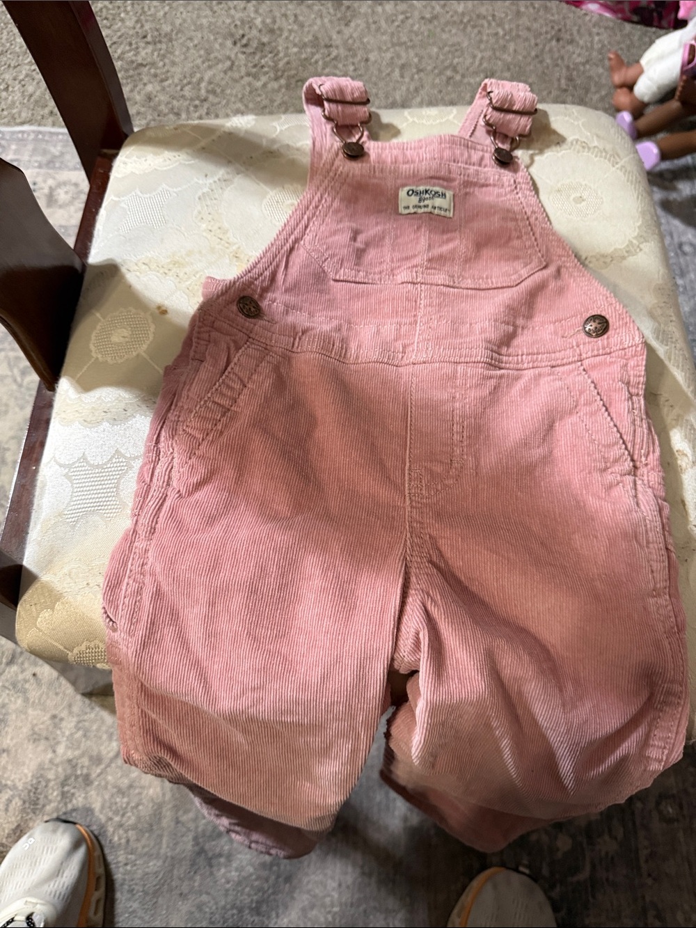 OshKosh B'gosh Dusty Pink Corduroy Overalls
